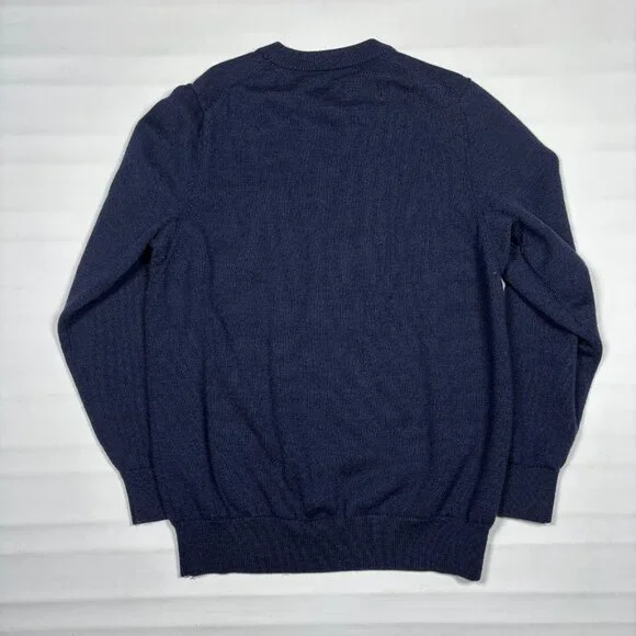 Duluth Trading Co Torpedoman's 100% Wool Crew Sweater Blue Heavyweight Mens L - Picture 9 of 9